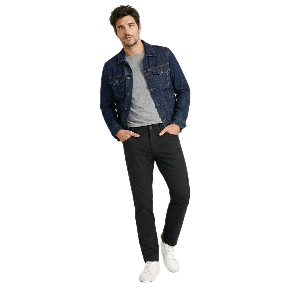 Weatherproof Men's Straight Stretch Tech Pant 34x29 Flex Waistband Zip Pocket